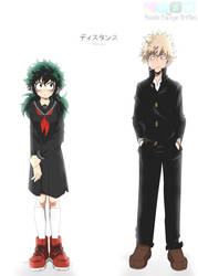 Distance / My hero academia genderbender by Fuko99