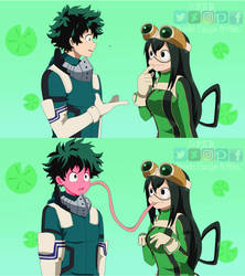 Froppy kiss for Deku by Fuko99