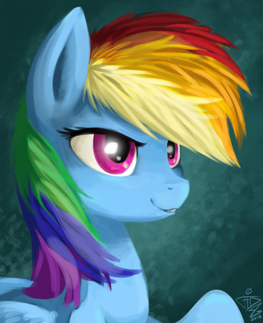 Rainbow Dash Speedpaint Portrait