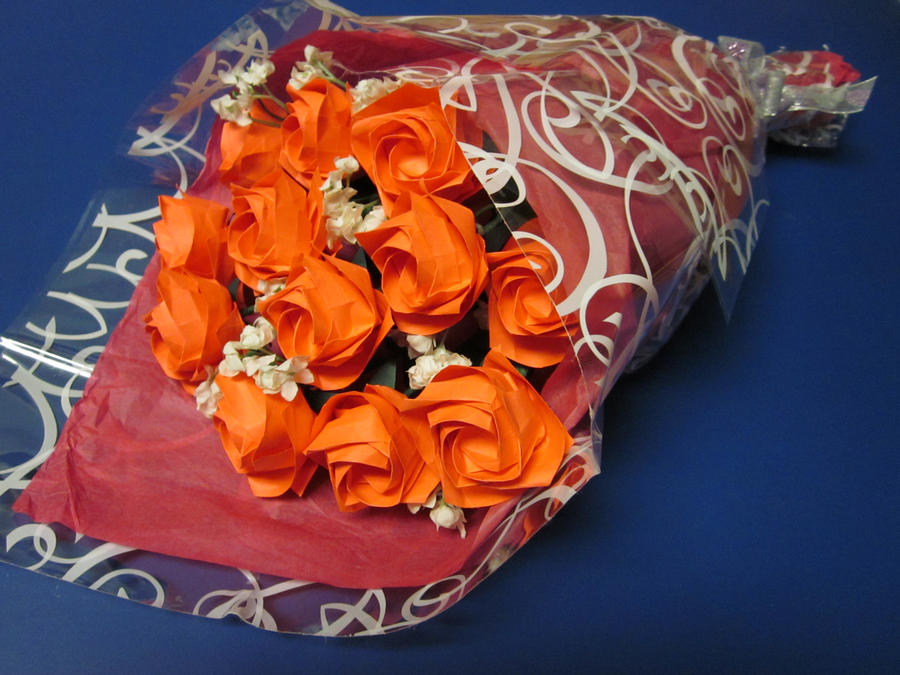 Origami Roses for Valentine's Day