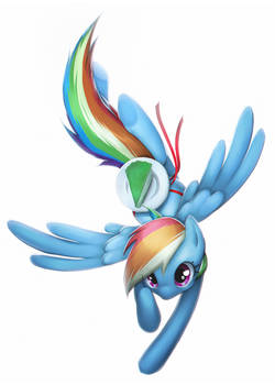 Rainbow Dash + cake