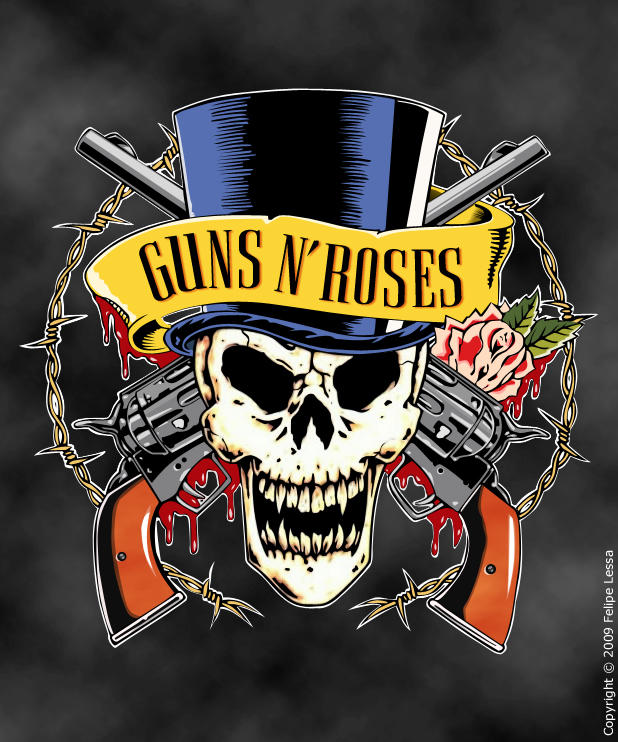Skull Guns N' Roses by felipelessa on DeviantArt