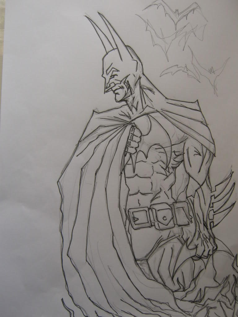Batman Grid Line Batman line drawing by Ditch-scrawls on DeviantArt