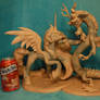 MLP - Celestia and Discord Sculpture - WIP