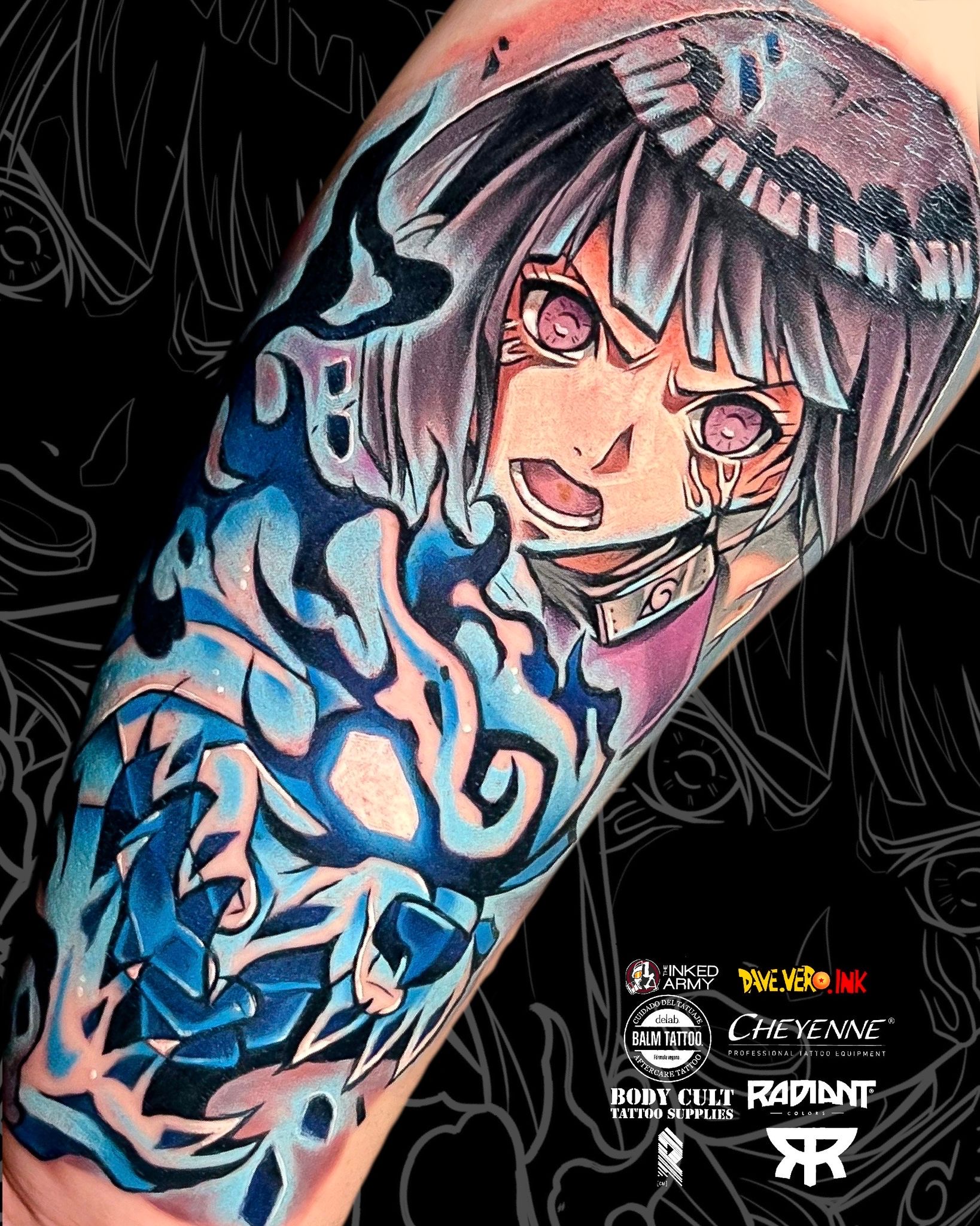 Hinata Hyuuga from Naruto tattoo by DaveVeroInk by DaveVeroInk on