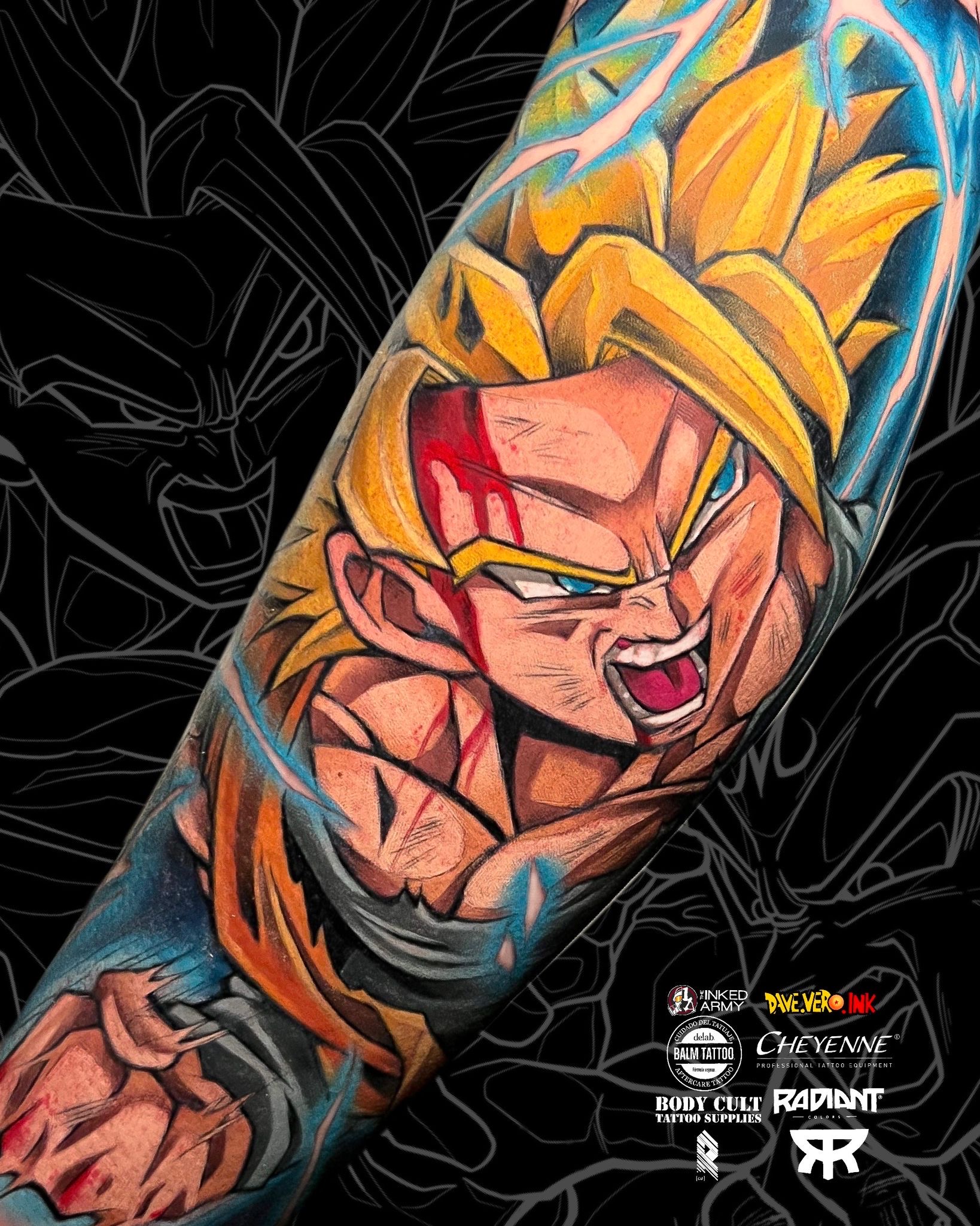 Goku x Vegeta - tattoo by DaveVeroInk by DaveVeroInk on DeviantArt