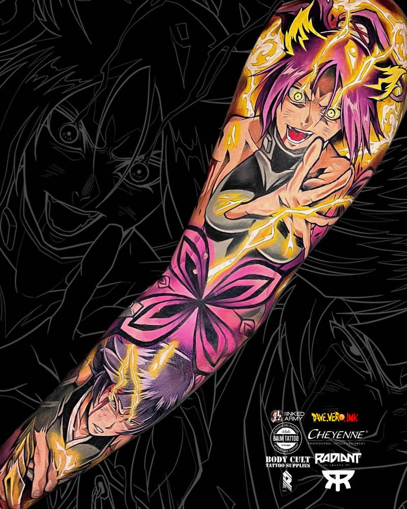 Soifon x Yoruichi tattoo by DaveVeroInk by DaveVeroInk on DeviantArt