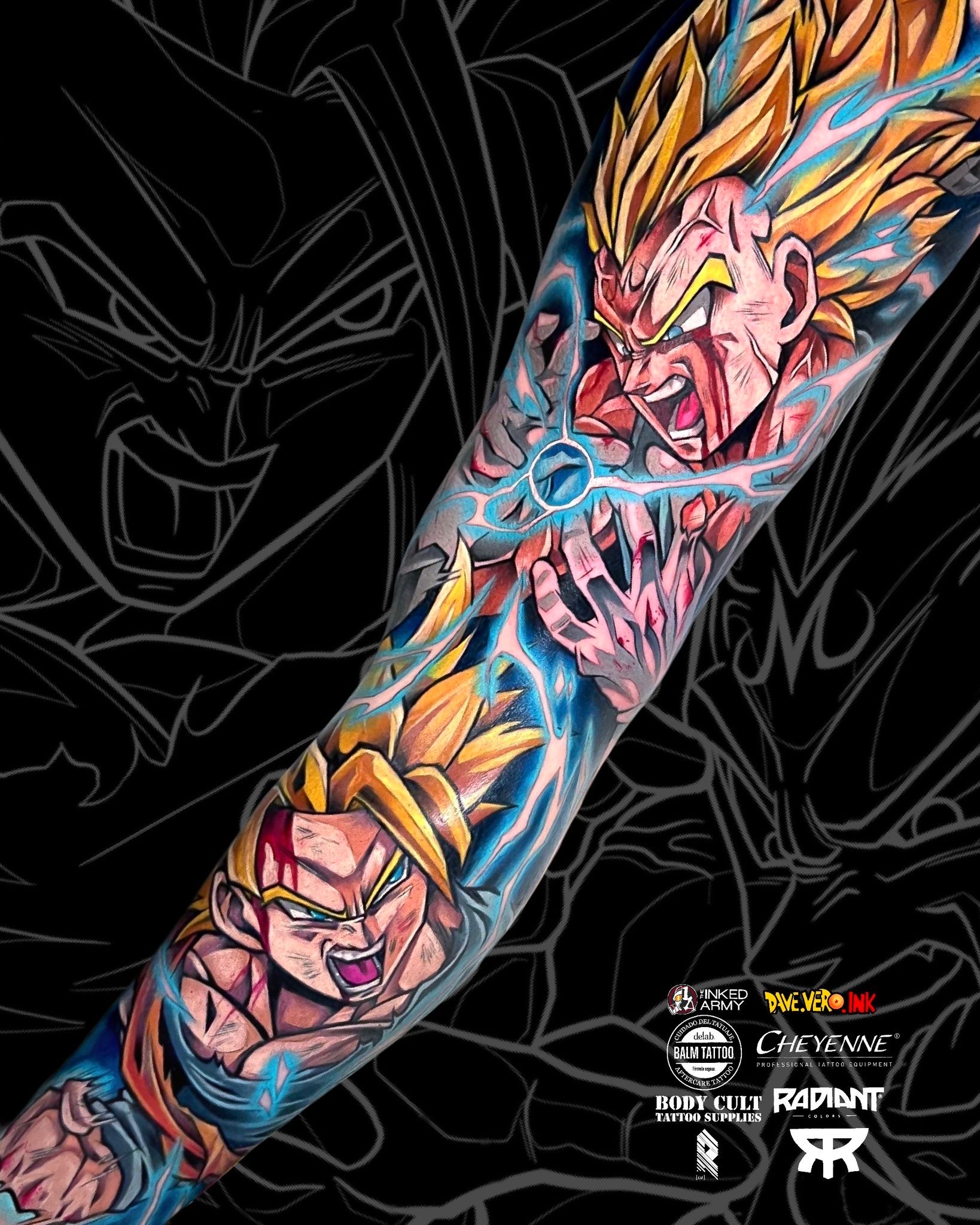 Goku x Vegeta - tattoo by DaveVeroInk by DaveVeroInk on DeviantArt