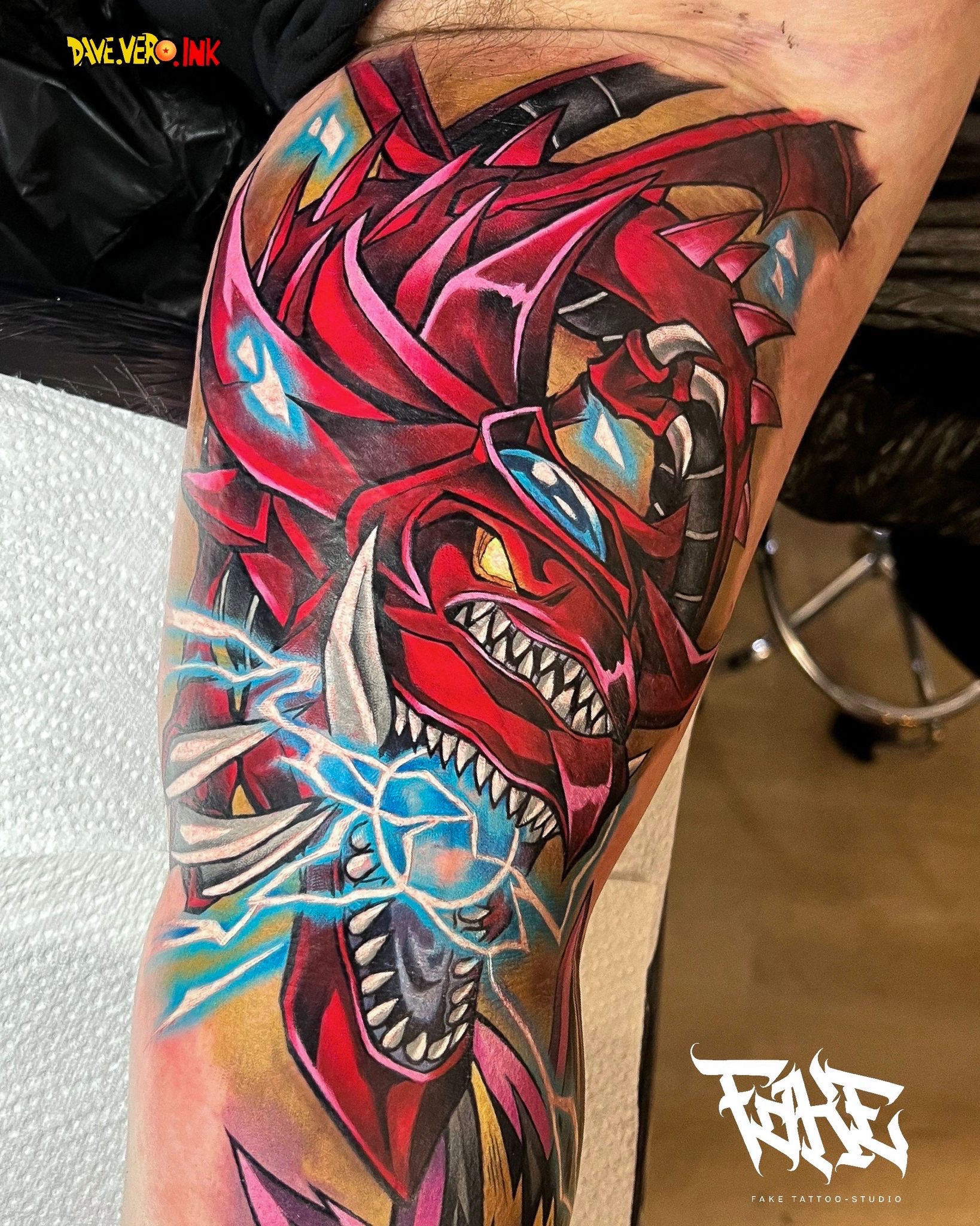 Slifer from Yugioh tattoo by DaveVeroInk by DaveVeroInk on DeviantArt