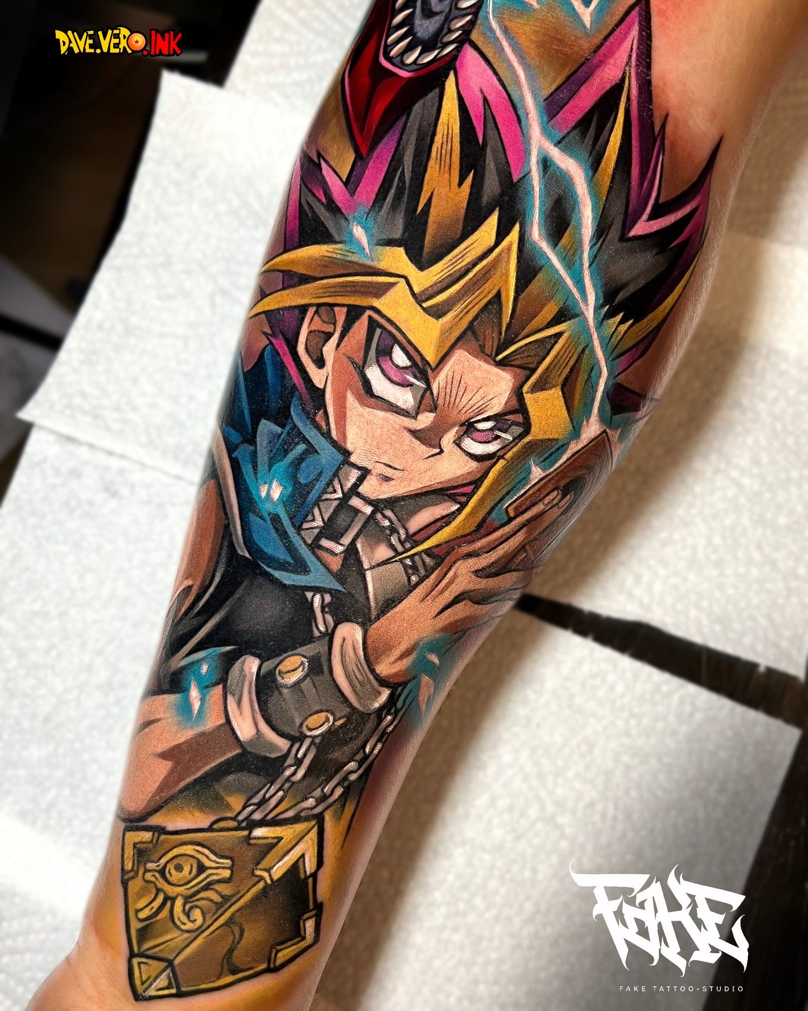 Yugi from Yugioh tattoo by DaveVeroInk by DaveVeroInk on DeviantArt