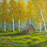 Original Birch trees acrylic painting