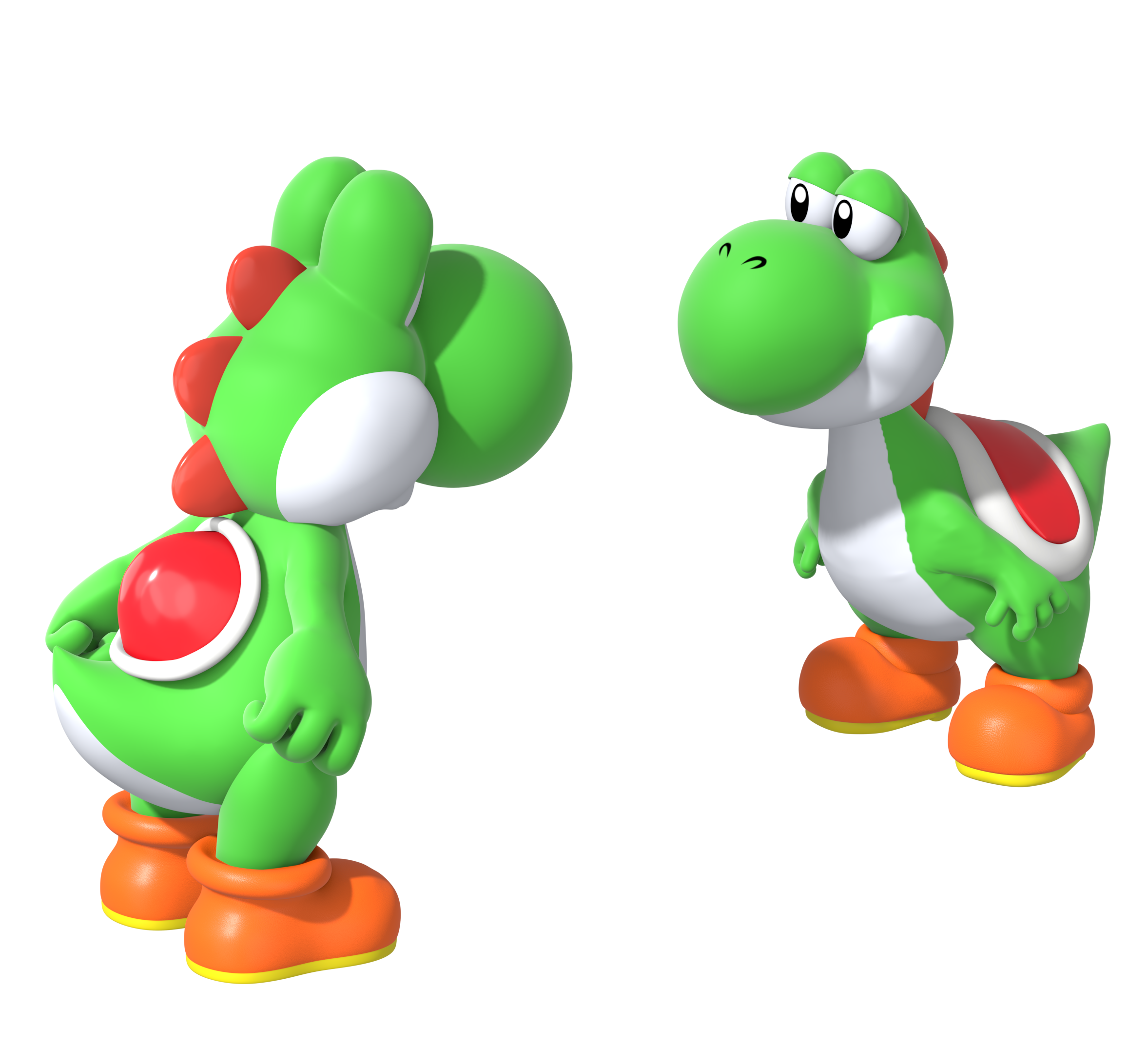 Yoshi R Front View Blender 3D Renders - Yoshi and Classic Yoshi by SNLYoshi21 on DeviantArt