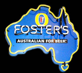 Neon Fosters Beer Sign