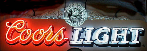 Neon Coors Light Beer Sign