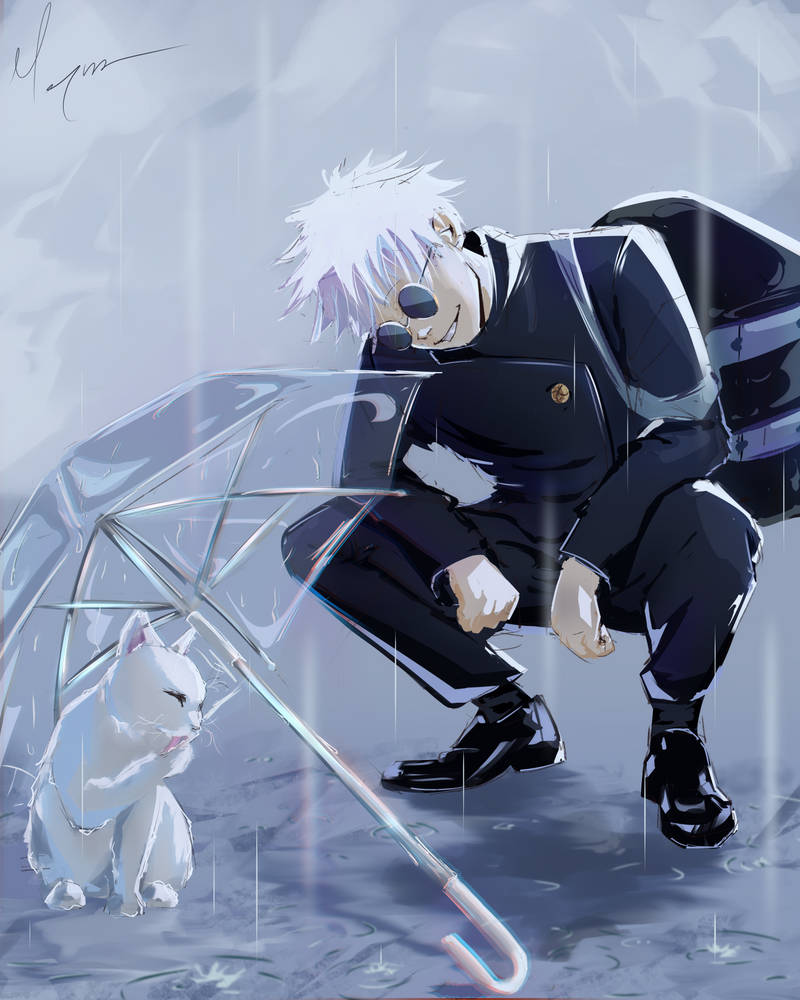 Gojo And Cat Jujutsu Kaisen By MeyunoDraw On DeviantArt gojo-and-cat-jujutsu-kaisen-by-meyunodraw-on-deviantart