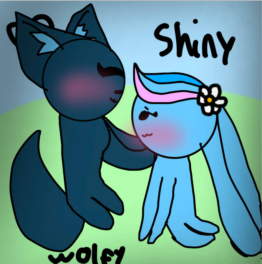 Wolfy and Shiny Sunny Bunnies by MiniforceansSunnybun on DeviantArt