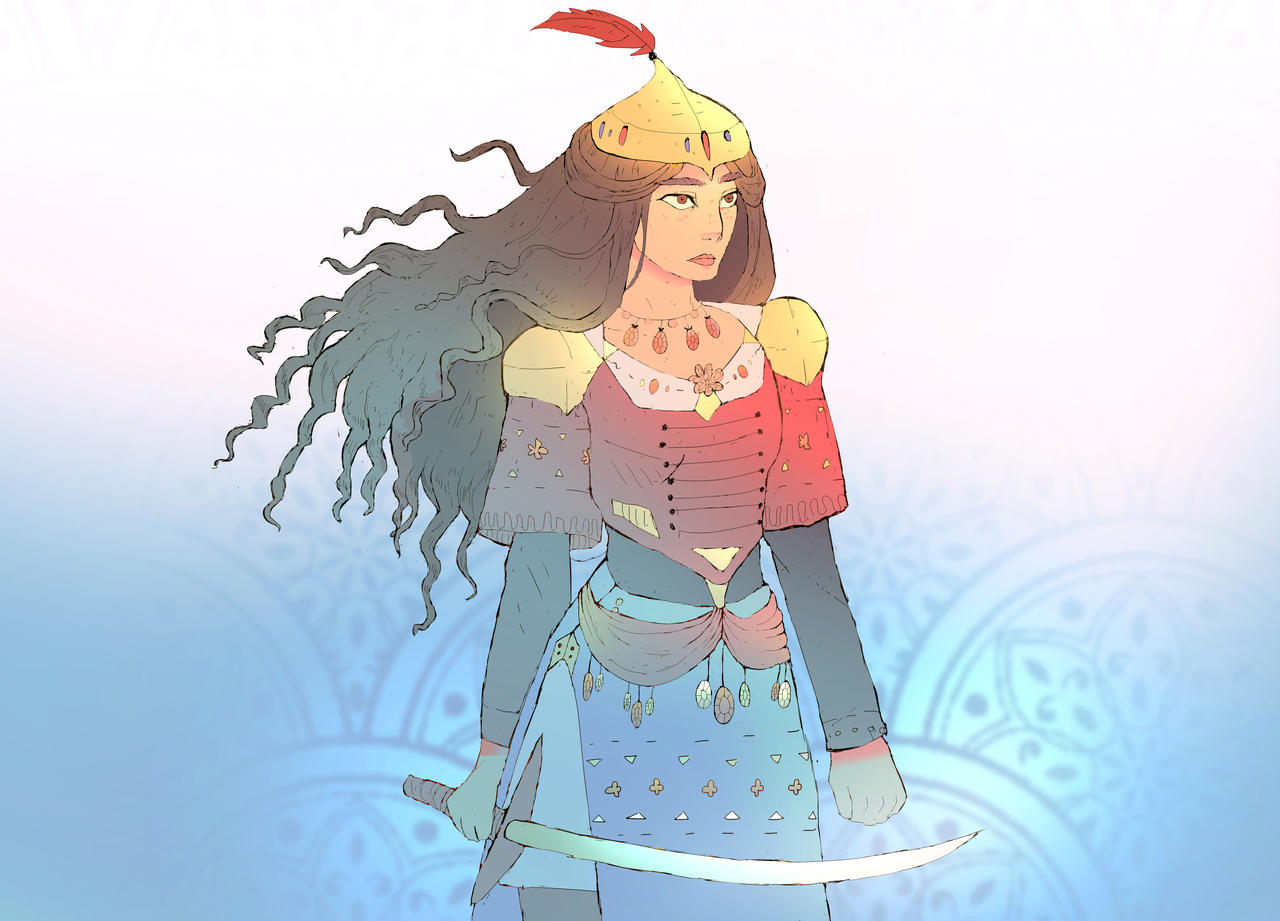 Gordafarid Persian mythology by Drawlia1 on DeviantArt