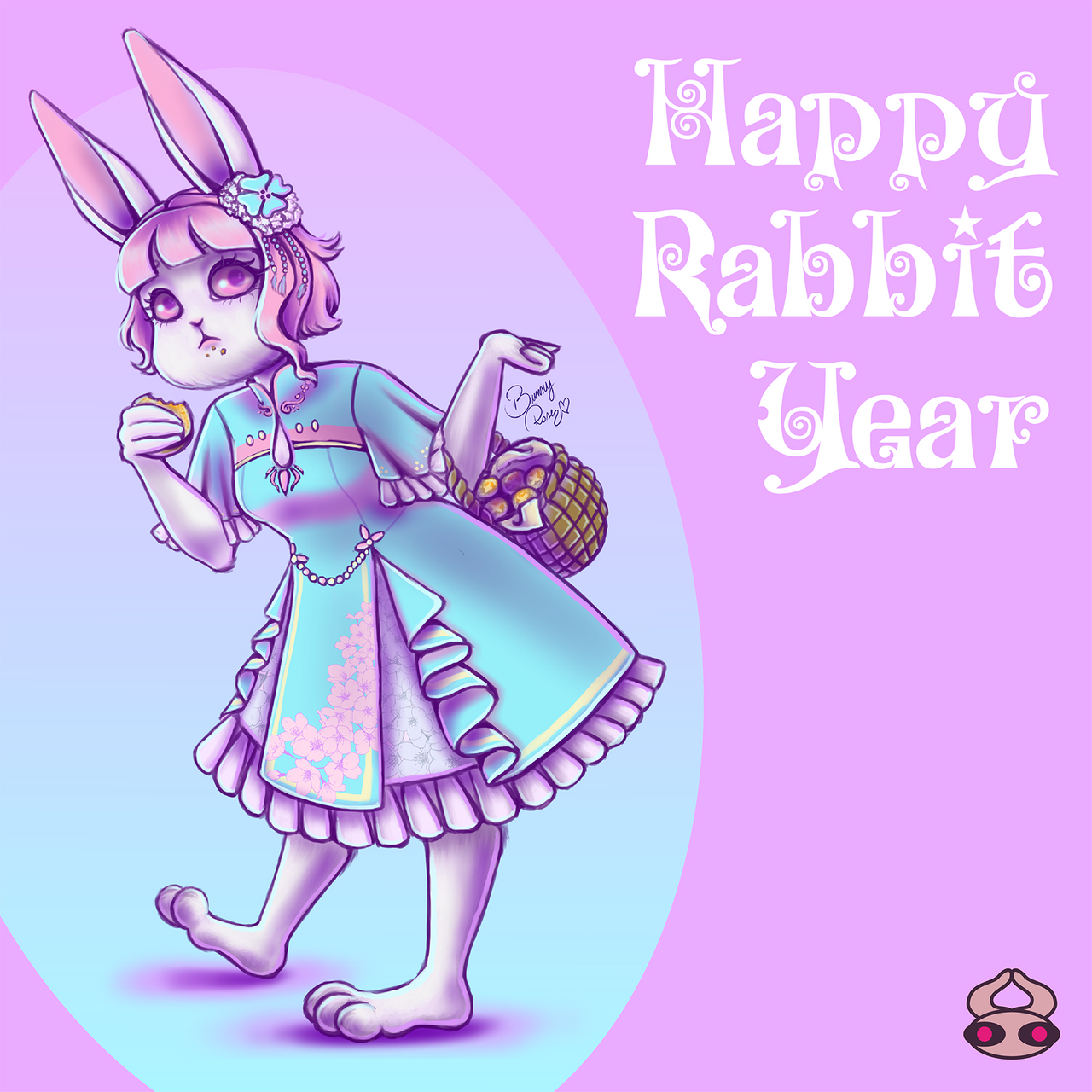 Blue Rabbit Fursona Fursona - Rabbit Year by BunnyRose10 on DeviantArt