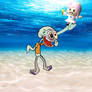 Insane Squidward Grab Voca Underwater
