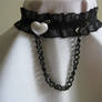 Black Ruffle Chokers - Heart