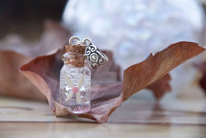 Pink Fairy Bottle Necklace Insp by Legend of Zelda