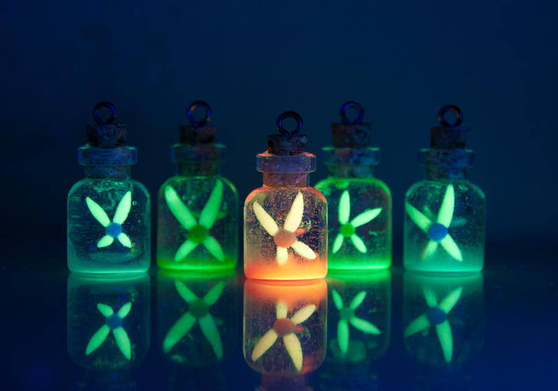 Legend of Zelda Inspired, Colorful Fairy Bottles