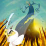 Samurai Jack versus Aku