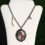 Mated Wolf Pair Cameo Necklace