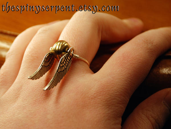 Golden Snitch Ring - Wirewrapped