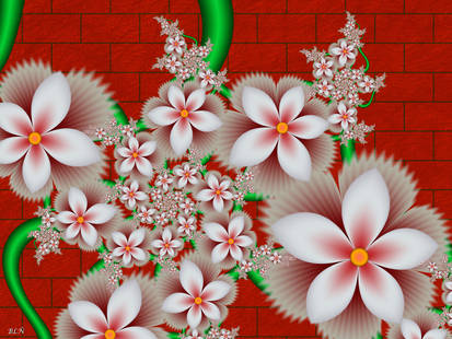 Flowers on Wall