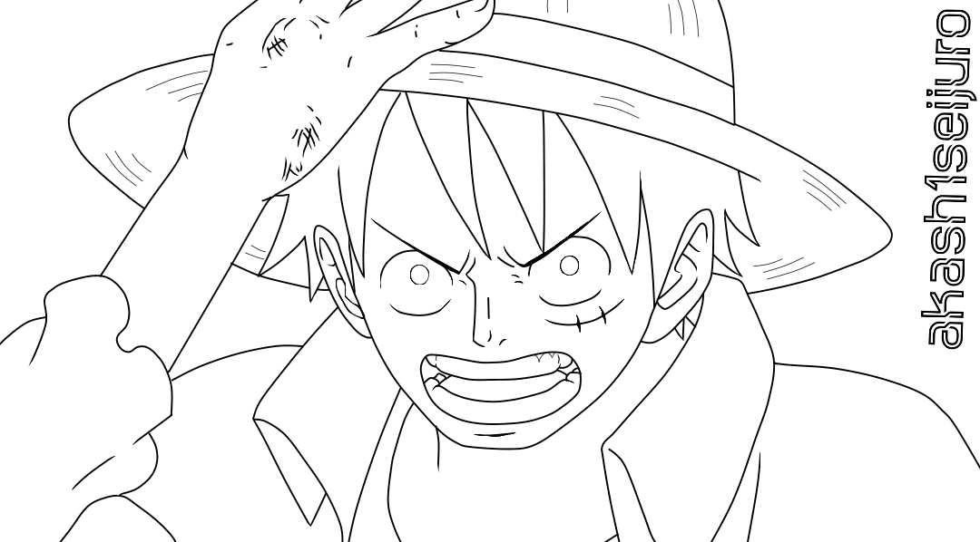 Manga One Piece Chapter 1000 Luffy Lineart By Akash1seijuro On Deviantart