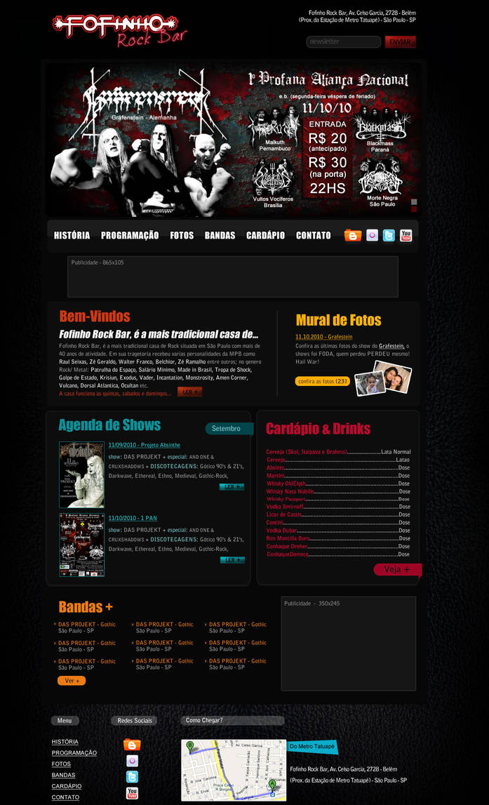 Website Fofinho Rock Bar by duarteiros on DeviantArt