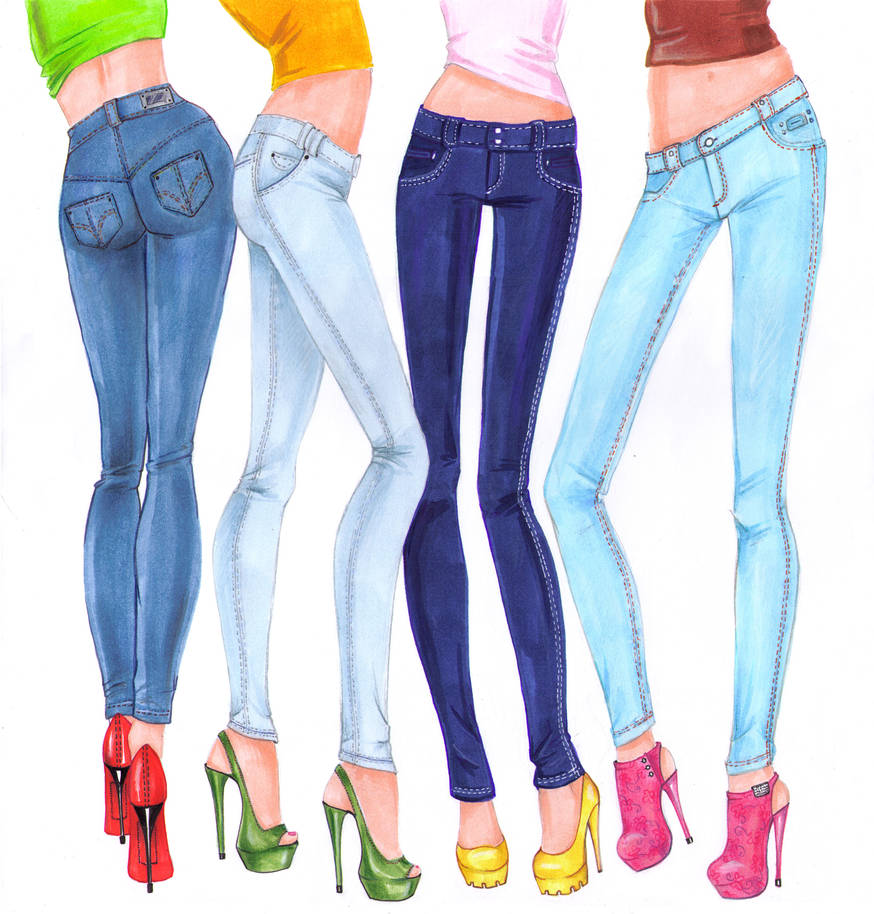 Как нарисовать джинсу. Рисунки на джинсах. Джинсы в мультяшном стиле. Одежда для рисования джинсы. Разноцветные джинсы женские.