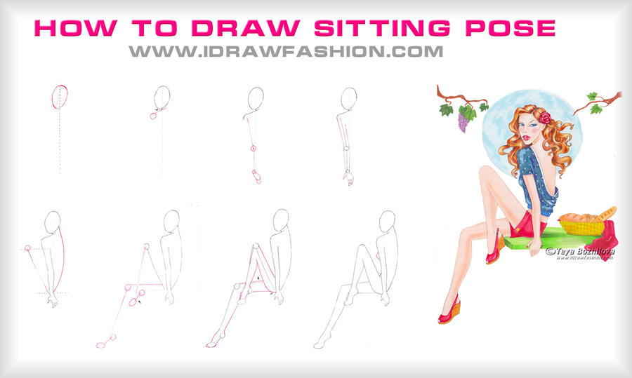 How to draw....sitting pose! by idrawfashion on DeviantArt