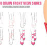 How to draw front view shoes