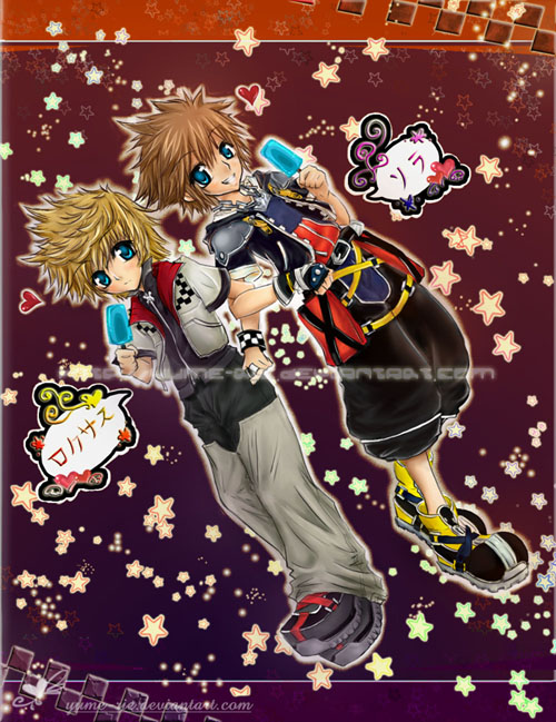 KH2 : Sora+Roxas by Yume-Rie