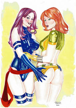 Psylocke and Rachel Grey