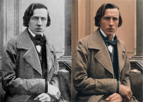 Frederic Chopin photo ai restoration