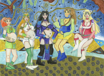 Shining Ladies Klimt Style by Shinto-Cetra