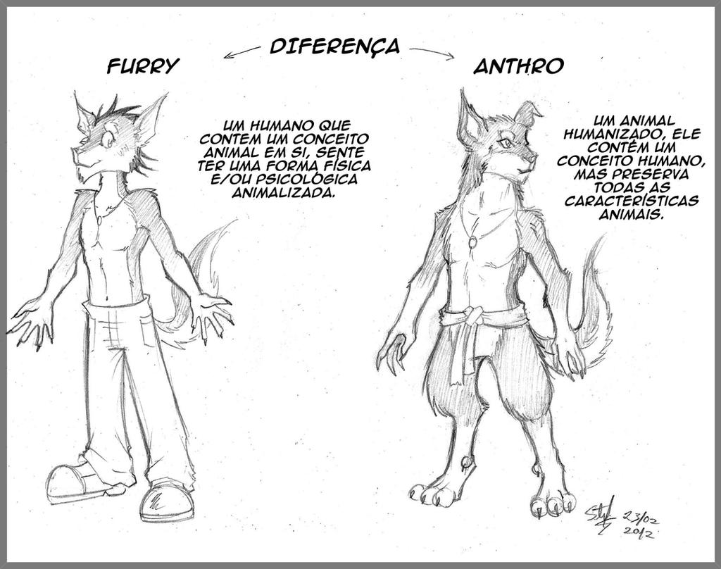 Diference: Furry and Anthro by Steff-Magalhaes