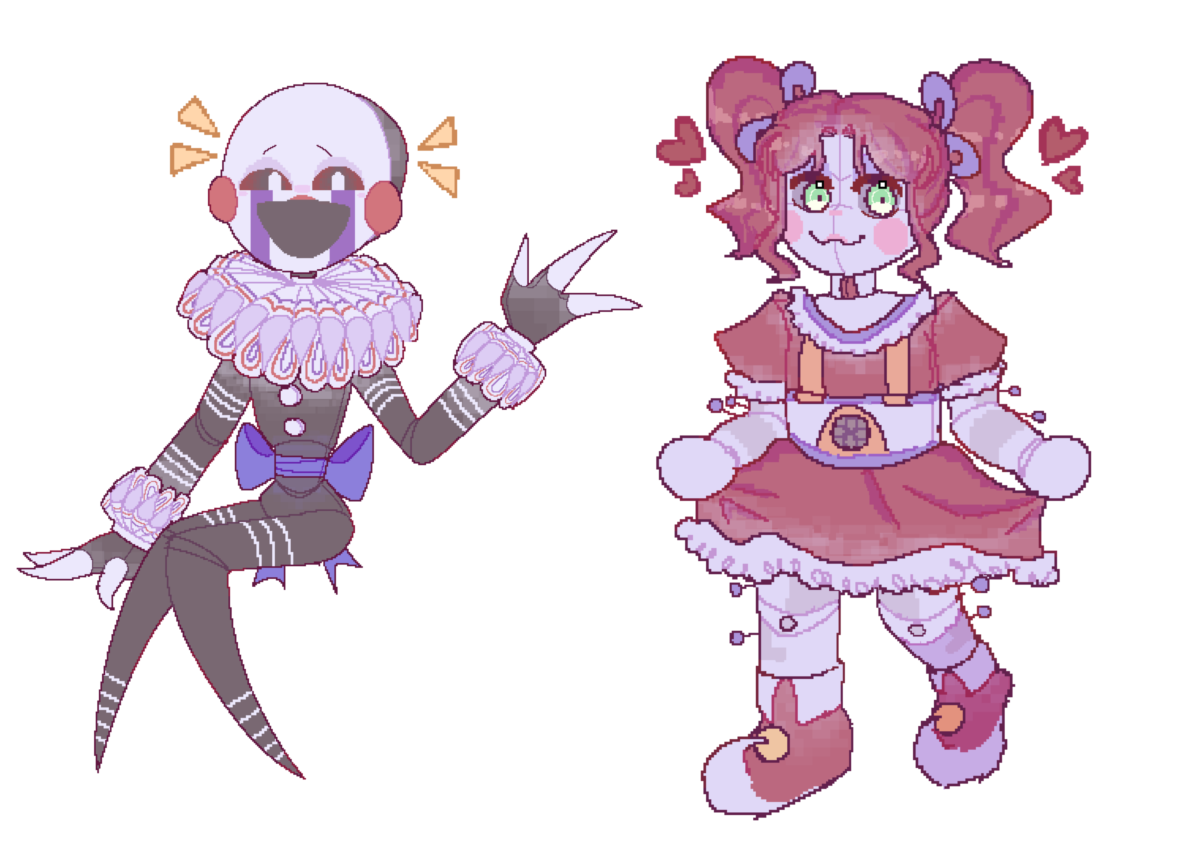 FNAF pixel stickers by Chalernelie on DeviantArt