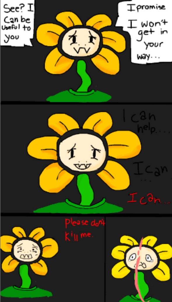 I made a fanart (and a comic otw) abt a nicer ending for flowey : r/ Undertale