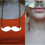 Moustache necklace