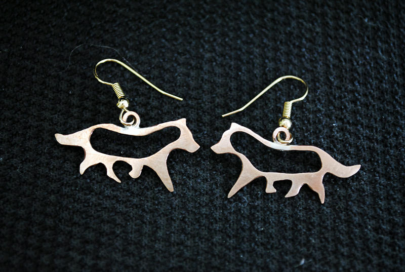 Wolf earrings