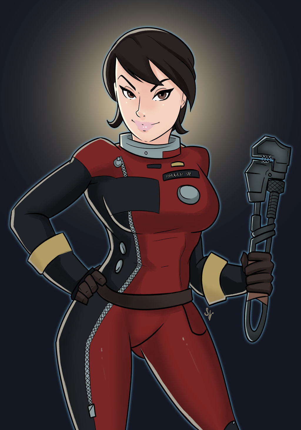 Morgan Yu Computer Morgan Yu from Prey by ShackleArt on DeviantArt