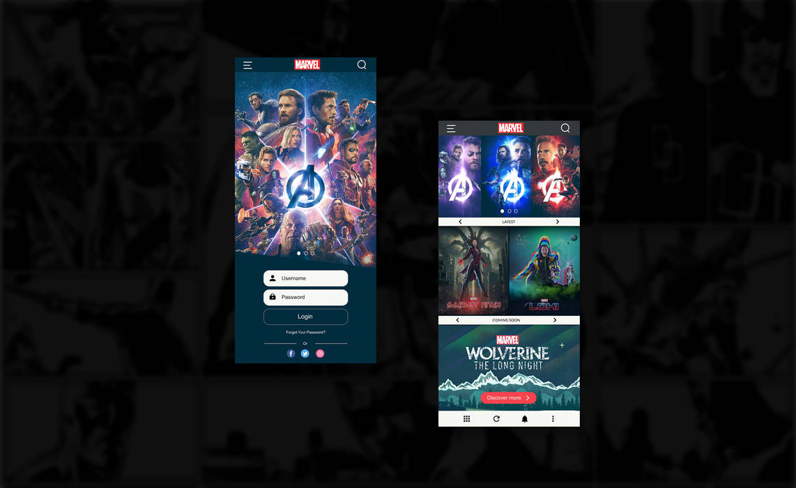 Приложение марвел. Марвел приложение. Супергерои UI. Marvel app UI. Marvel Design программа.