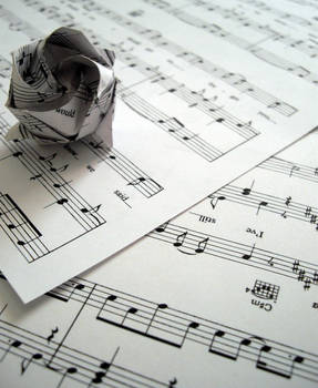 Musical Origami Rose