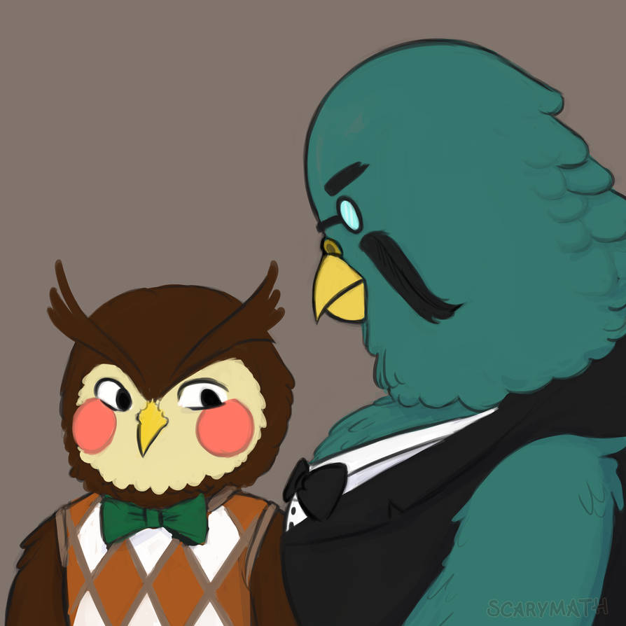 Brewster + Blathers by ScaryMath on DeviantArt
