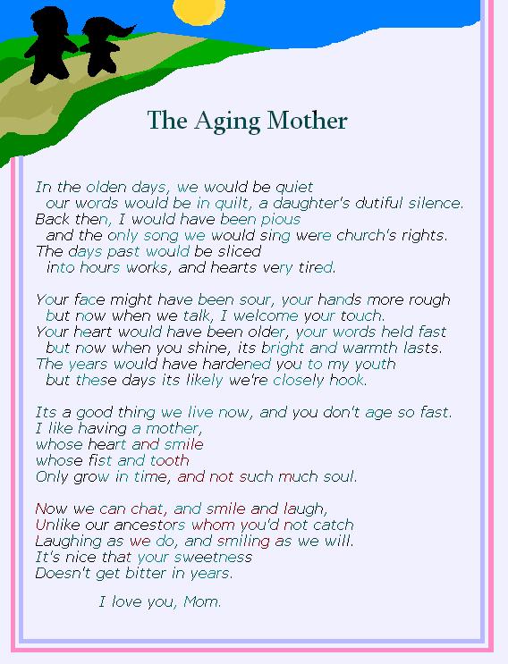The Aging Mother Poem By Azrielsrose