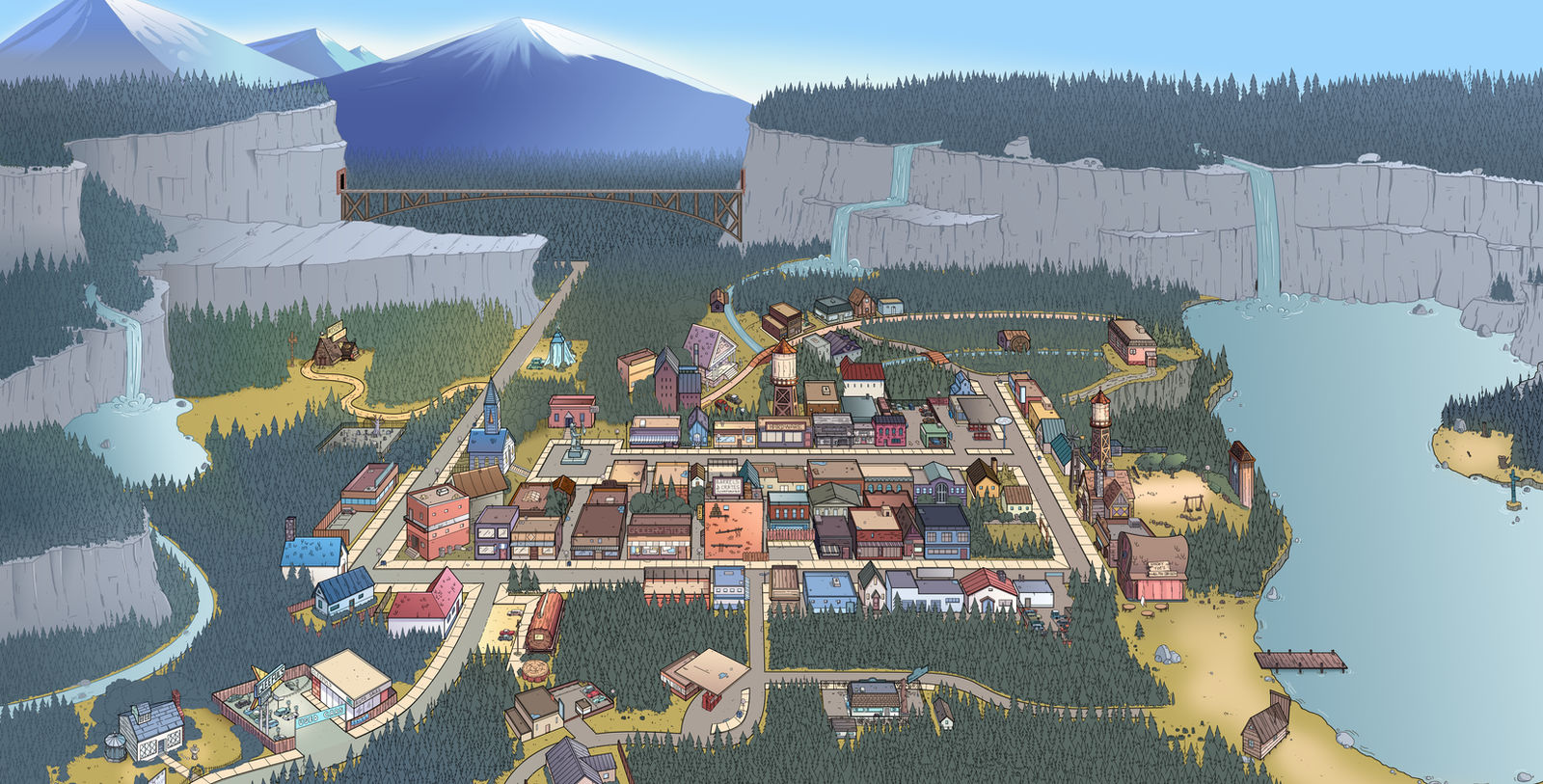 Gravity Falls Map